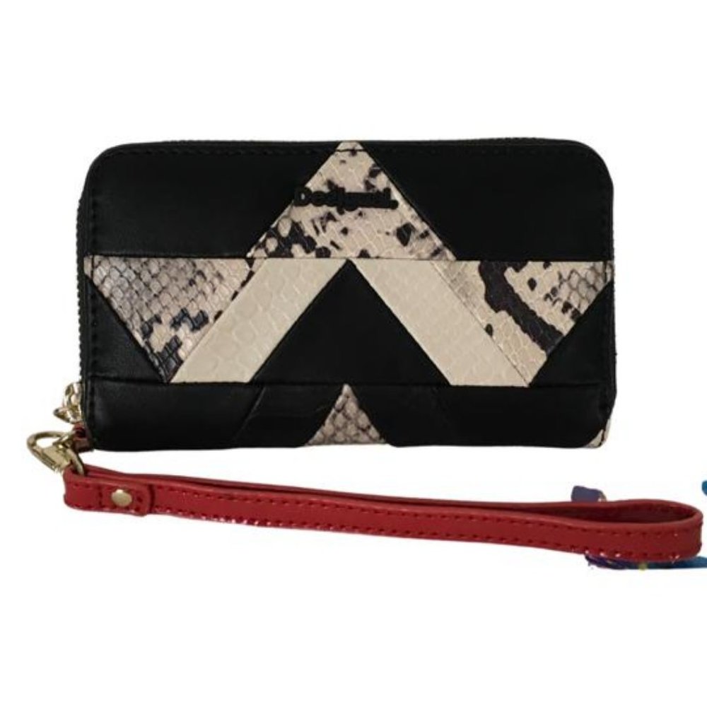 NWT Desigual Women's Wallet Black Animal Print Sz S